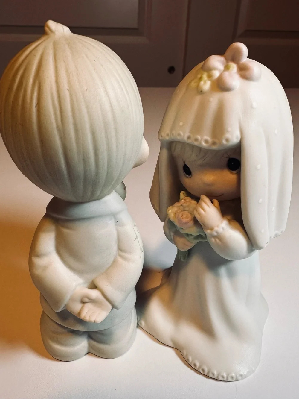 Vintage Precious Moments Bride and Groom figurines 1983